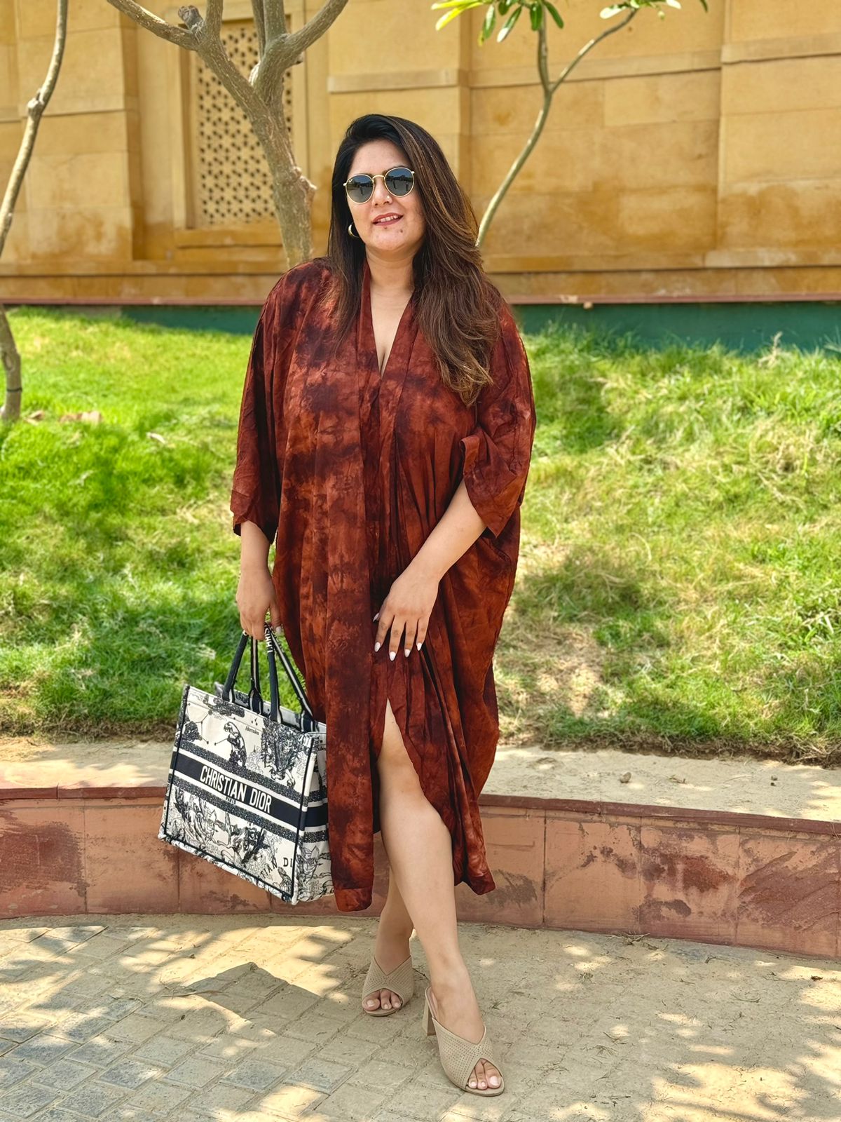 Brown vacation kaftan